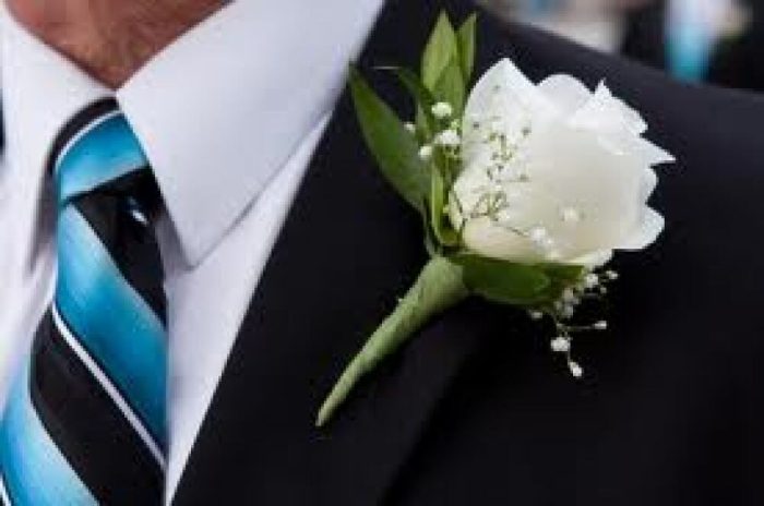 Buttonhole White Rose